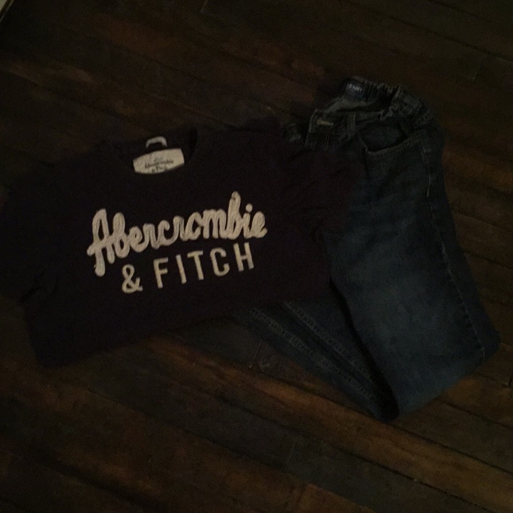 Boys Abercrombie t-shirt and old navy jeans.
